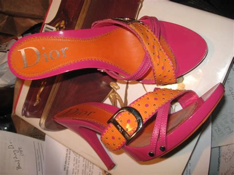 pink and orange dior heels